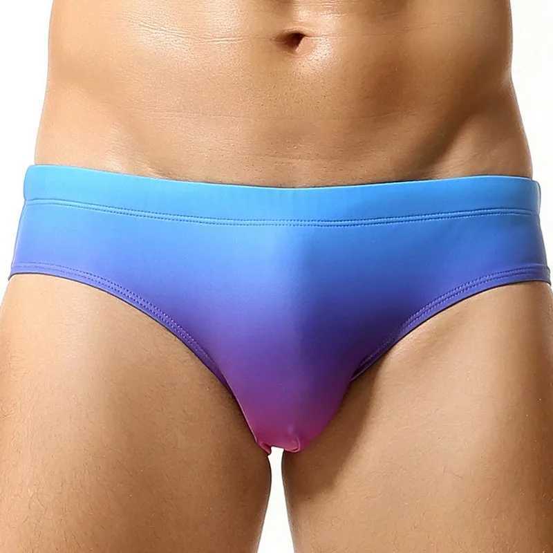 Sexy Tight Fitting Men Swimwear Bikini Gay Sport Shorts Swimsuit Quick Dry Breathable Bathing Suit Swim Surfing Swimming Trunks M250218