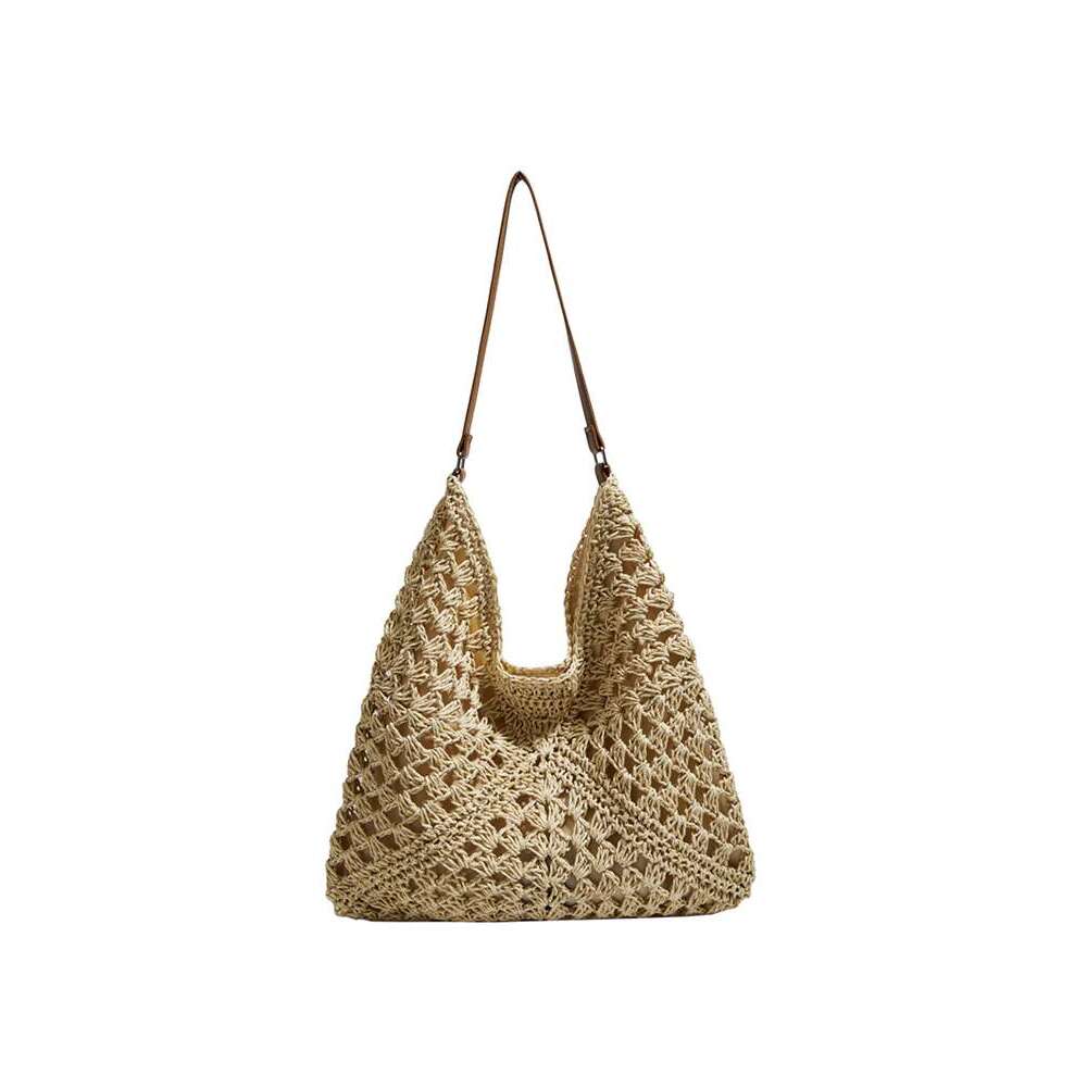 Women's Bags UR large capacity travel shoulder bag women's handbag new gold luxury designer brand hand woven bag silver evening handbag chic