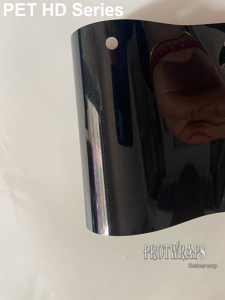 Premium Wahana Black Vinyl Wrap Sticker Whole Car Wrapping Covering Film With Air Release Initial Low Tack Glue Self Adhesive Foil 1.52x18m 5X59ft