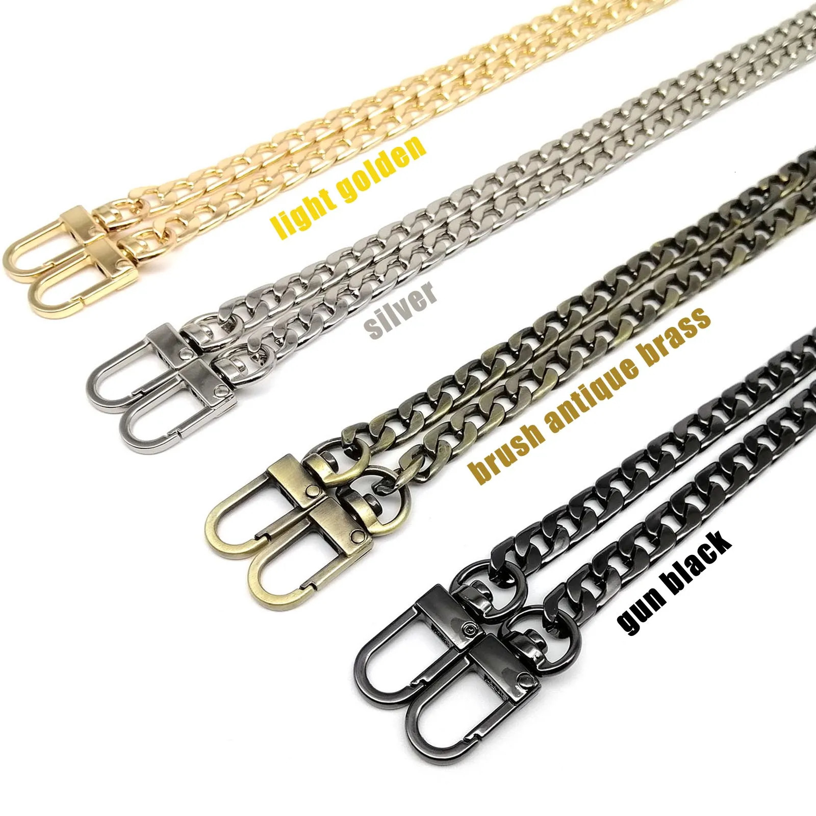 High quality 406080100120cm double button buckle clip handbag wallet chain leather bag with handle shoulder replacement DIY repair 250213