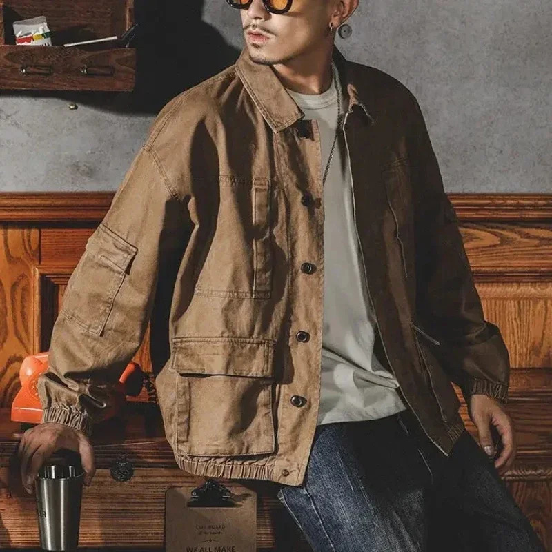 Plus Size Male Jean Coats Button Mens Denim Jacket Wide Sleeves of Fabric In Washed ner Price Stylish L Menswear 250214