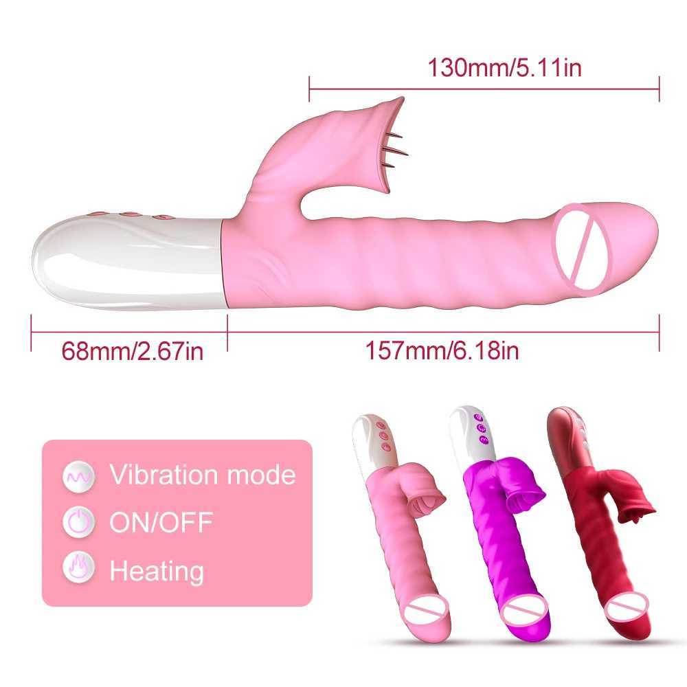 Tongue Licking Vibrator for Women Real Vaginal Clit Stimulator G-Spot Dildo Vibrator Female Masturbation Massager Adult Sex ToysXJ250218