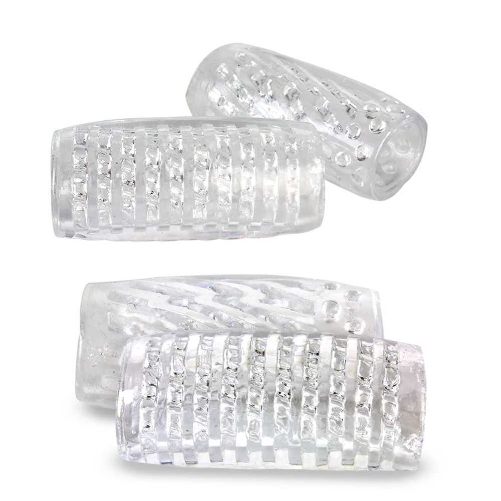 Penis Sleeve Cock Training Sex Shop Soft TPE Male Masturbator Cup Sex Toy for Men Delay Exercise Glans Trainer W250218
