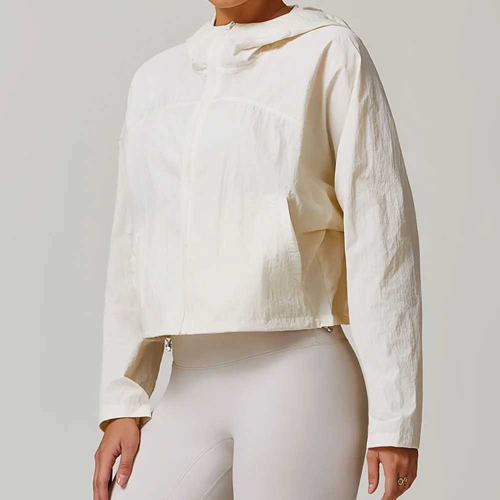 Active Shirts Tees Womens Jackets Long Sleeve Windproof Running Coat Gym Push Up Tight Tops Quick-Dry Breathable Sports Jacket Women H25218 WFJL