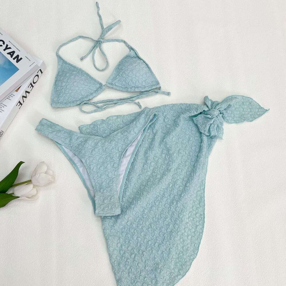 2025 New Sexy Three Piece Women's Mesh Swimsuit Bikini Beach Instagram Style Designer Bikini Swimwear Swimsuit Designers Bikini Porno New Arrival