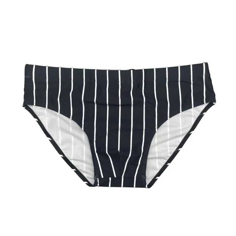 Fashionable mens outerwear swimsuit sexy low waist swimsuit breathable quick drying surfing dry black striped beach shorts M250218