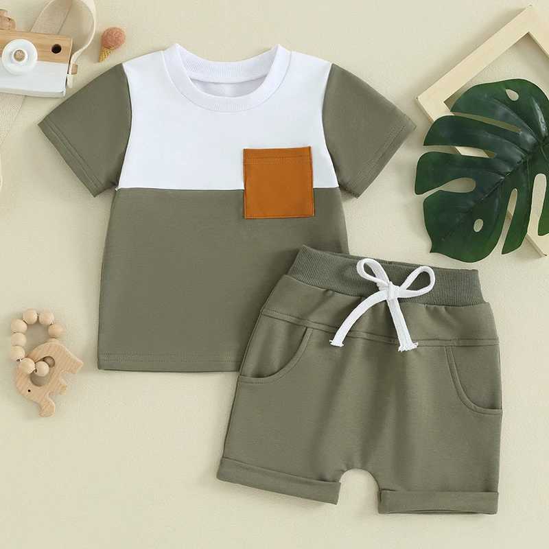 2023-12-27 Lioritine -3Y Toddler Baby Boy Summer Clothes Color Block Short Sleeve T-shirts Shorts Clothing Set W250218