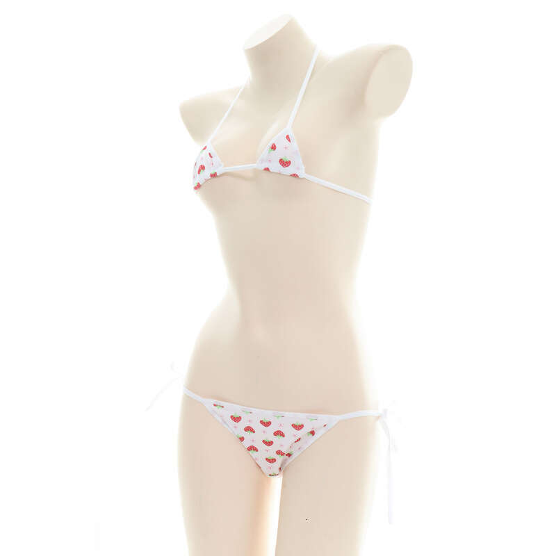 Mini and Ultra Small Lace Up Strawberry Bikini Three-point Leakage Low Waist Set Split Underwear S0315 Designer Swimsuit Women New Product New Arrival