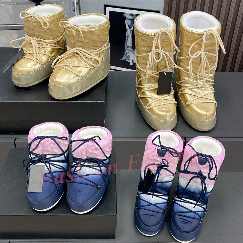 Nylon Boot Park Icon Casual Shoes Womens Platform Designer Boots Classic Snow Rubber Sole suede Fur booties Furry thigh high Mini ankle Winter Fall