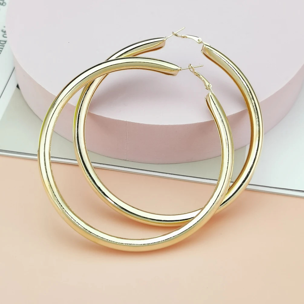 Fashion Oversized Big Hoop Earrings For Women Basketball Brincos Large Thick Round Circle Earrings Hoops Eardrop Punk Jewelry250214