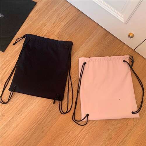 Perfume Pink Black Double Sided Backpack Drawstring Light Weight High Beauty Value Large Capacity