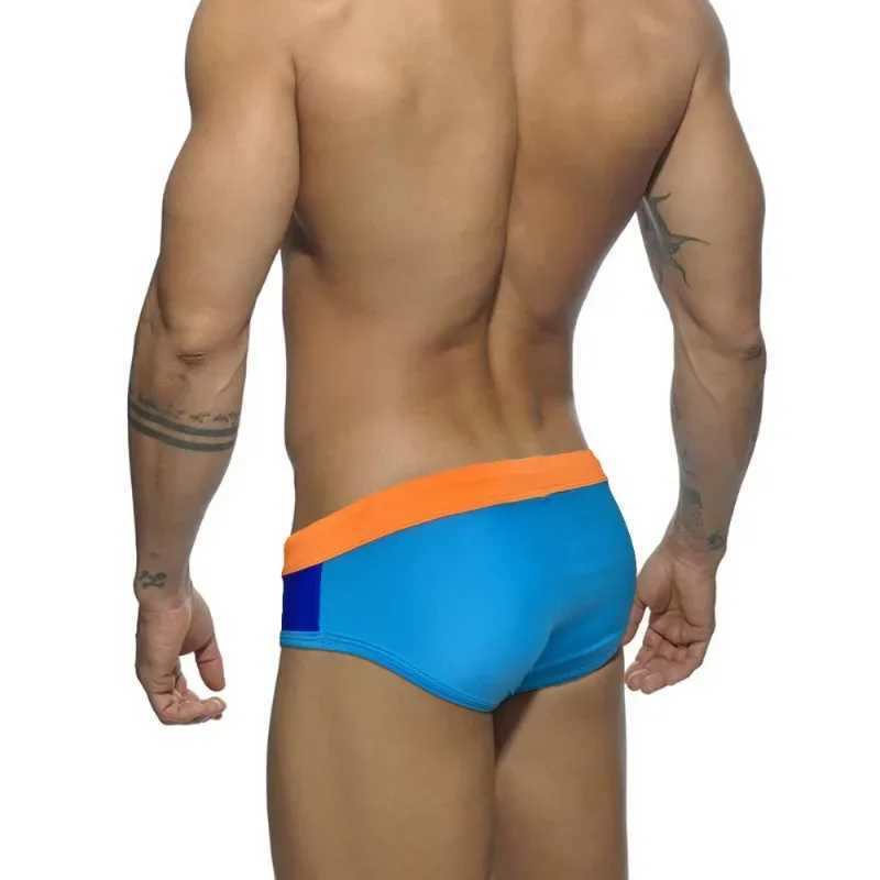 Brand Men Swim Briefs Low-waist Sexy Board Swimwear Pad Push-up Swimming Breathable Quick Dry Beach Shorts Surfing Bathing Suit M250218