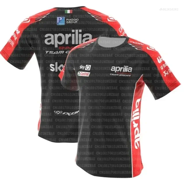 Men's Tracksuits T-shirt Aprilia Racing Team 2025 Est Outdoor Sport Short Sleeve Men And Women Motorcycle Style 3D Print Breathable