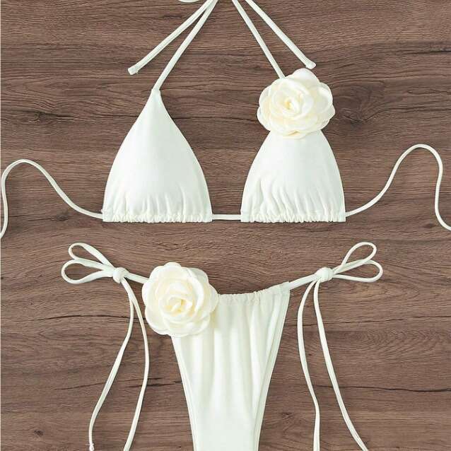 three-dimensional wer swimsuit set fashionable and sexy bikini women's 2025 new casual fashion trend clothing
