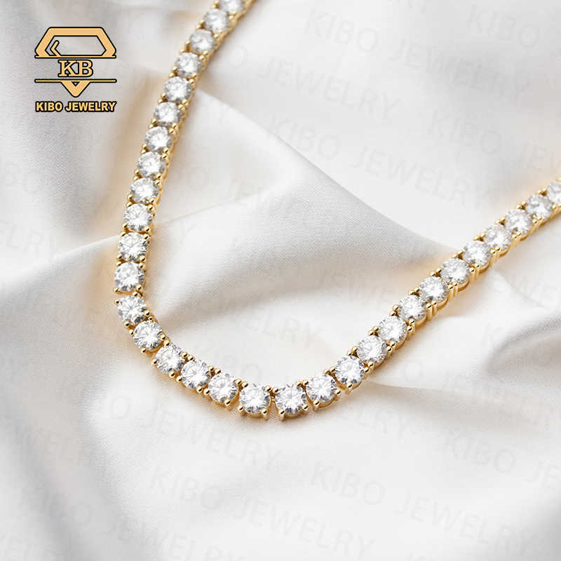 Tennis Bracelet Hip Hop 925 Silver D Color Real Lab Stones VVS1 Moissanite Diamonds Men Tennis Necklace Chain