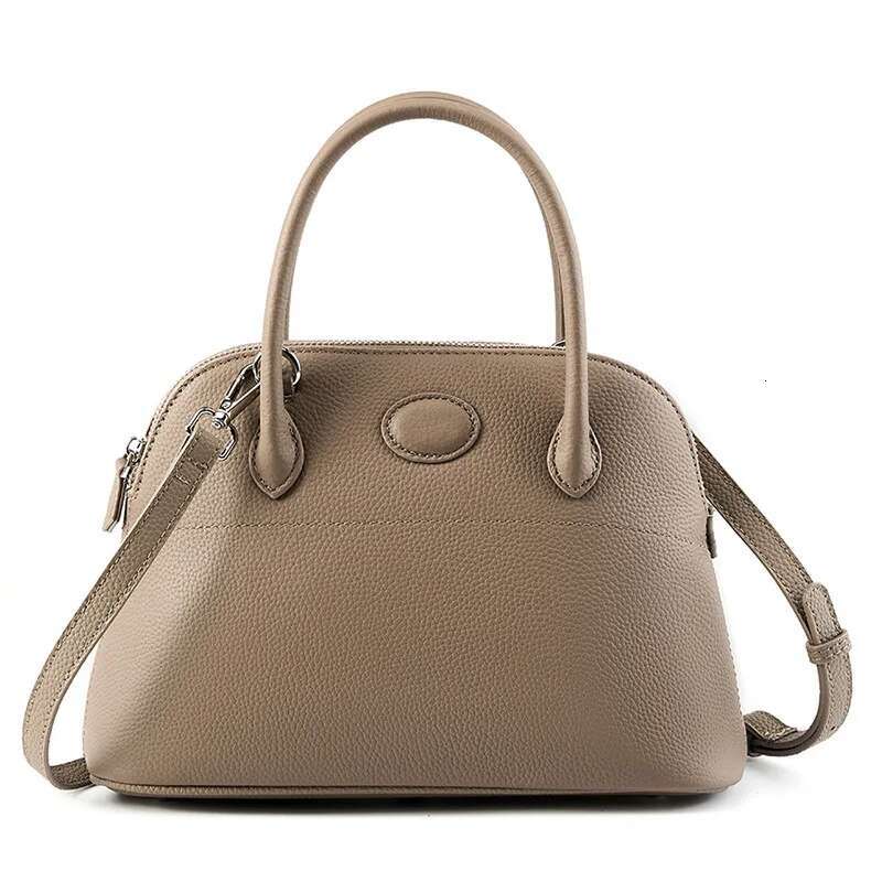 Genuine Leather Shell High-Capacity Women's Shoulder Bag