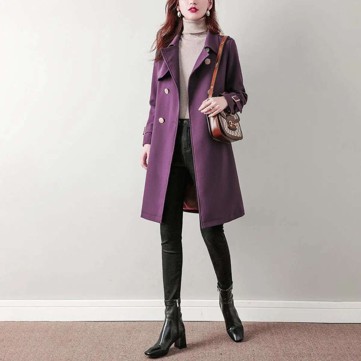 Trench Coat Women 2024 Autumn Winter Korean Office Lady Casual Long New In Coats & Jackets Outwears