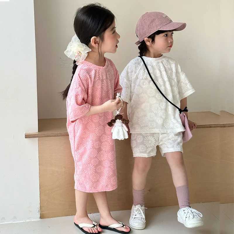 MILANCEL New Summer Kids Clothes Set Boys Daisy Suit Girls Cute Pink Dress Children Brother Sister Costume W250218