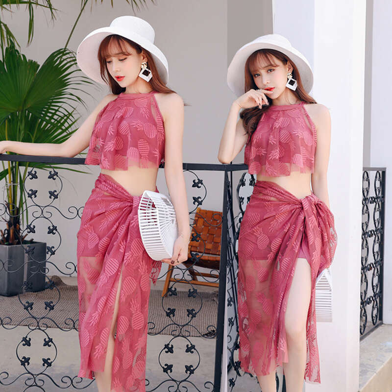 New 2025 Women's Fairy Style Bikini Split Three Piece Set Conservative Slimming Cover Sexy Hot Spring Swimsuit Luxury Swimsuit New Arrival New Pr