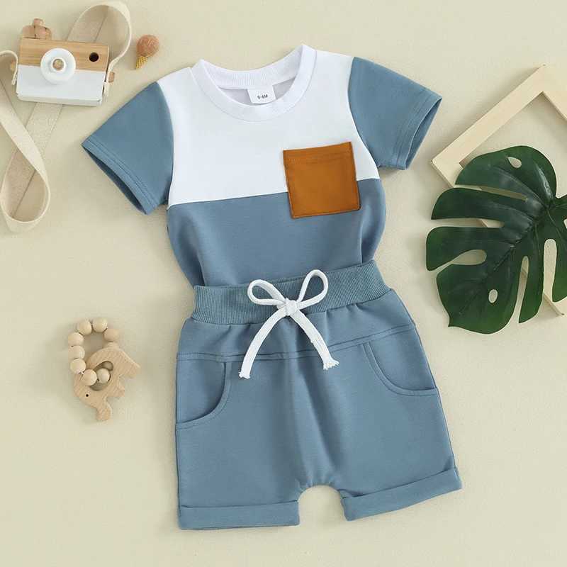 2023-12-27 Lioritine -3Y Toddler Baby Boy Summer Clothes Color Block Short Sleeve T-shirts Shorts Clothing Set W250218