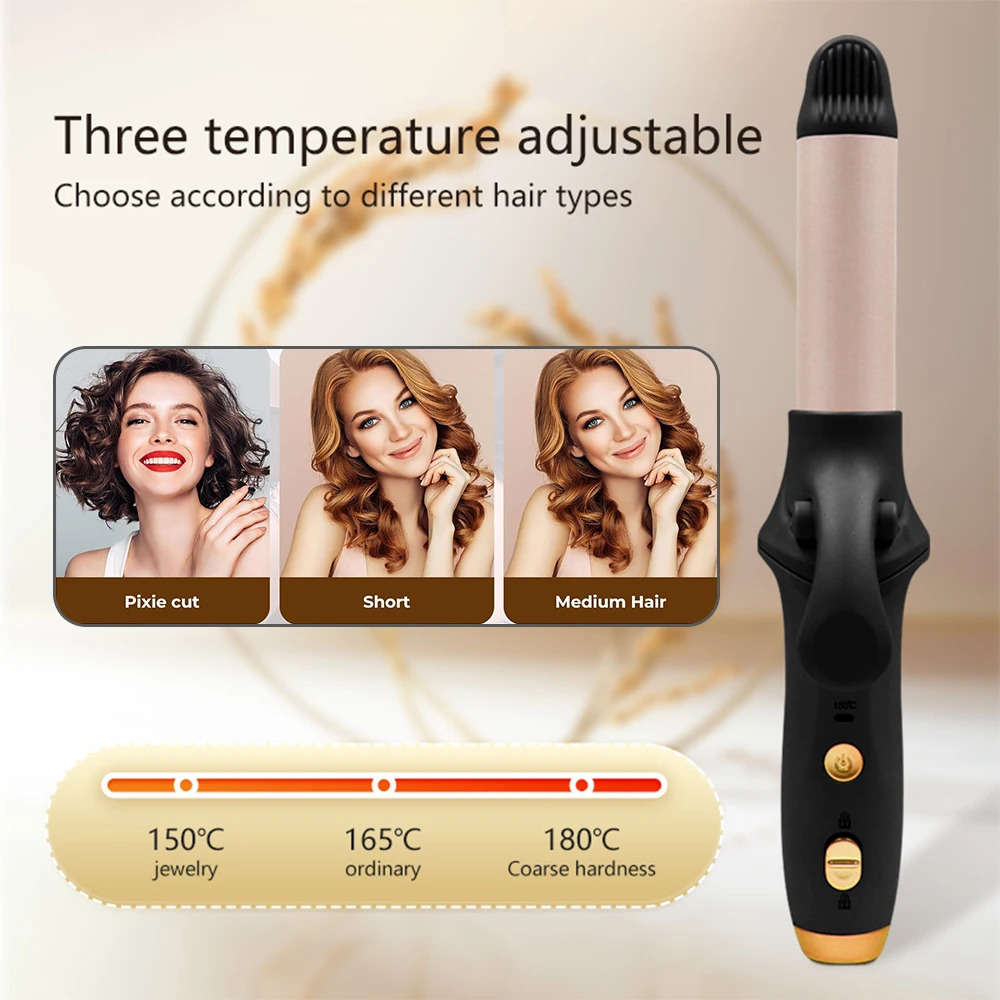 Mini Wireless Curling Iron Portable Hair Straightener USB Rechargeable Fast Heating Hair Curler for Travel 250214