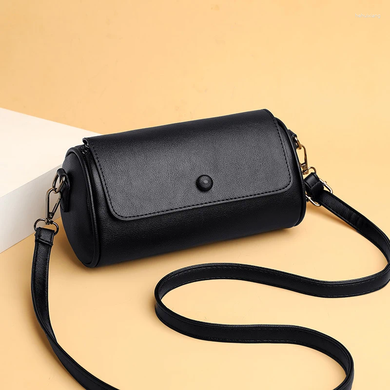 Totes 2025 Small Bag Women's Trendy Versatile Cylinder Bags Shoulder Crossbody Pillow Solid Color Simple