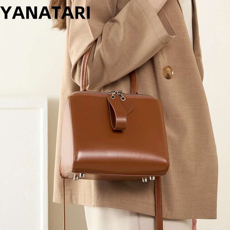 YANATARI Mini Summer Crossbody Bags Genuine Leather Woman 2024 Handbag Minimalist Shoulder Bag