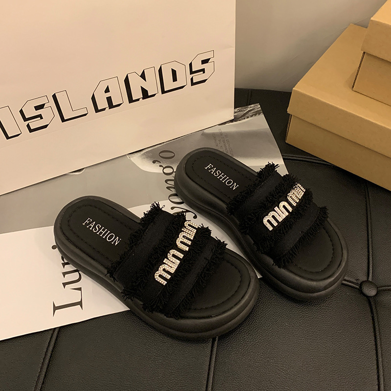 Free shipping designer Slippers Platform sandals for women Silver buckle Slipper fashion Casual home flat sandals sliders slide outdoor woman
