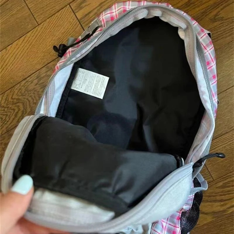 Patchwork Vintage Plaid Harajuku Backpack Fashion High-capacity Trendy Grunge Schoolbags Students Y2k Aesthetic Women Backpacks 250122