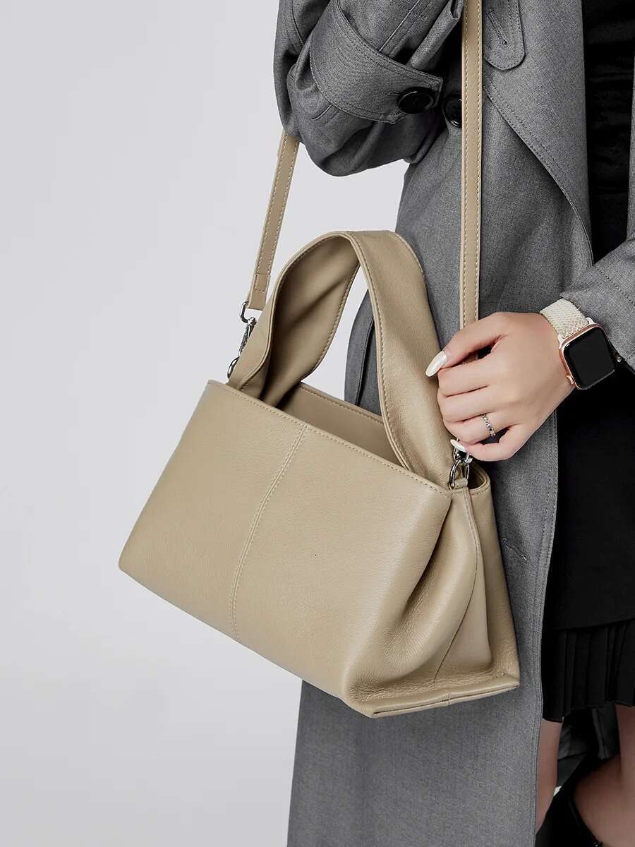 YANATARI Genuine Leather Woman Shoulder Handbags Ladies Crossbody Bags Designer Minimalism Cowhide Dumpg Bag