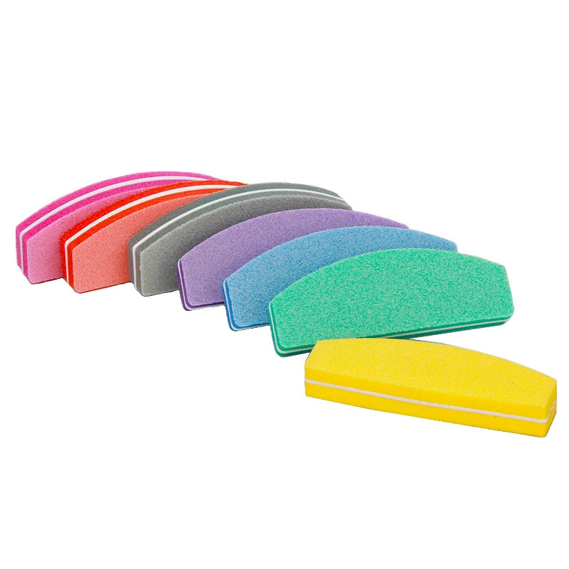 50pcs Sponge Nail File Professional Nail Art Tools 100/180 Sanding Buffer Blocks Gel Polish Manicure Tools For DIY 250214