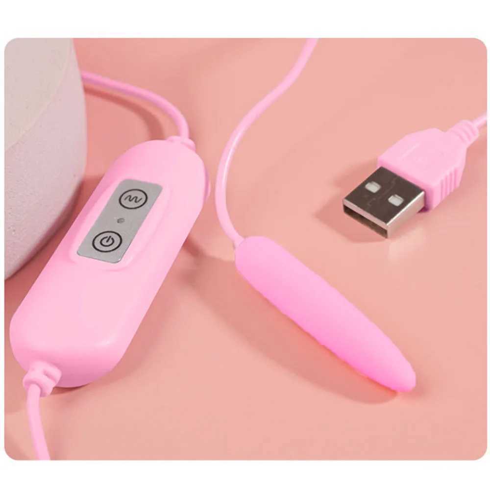 Tiny Penis Urethra Vibrator Double Anal Prostate Vibrating Clitoral G-Spot Masturbation Vagina Massage USB Sex Toys for ManXJ250218