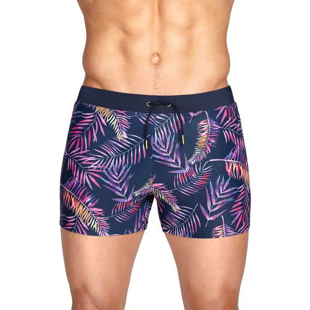 UXH Brand Mens Swimming trunks Sexy Nylon beach short Swimwear men Swimsuit Man Surfing Male Swim Suit Underpants M250218