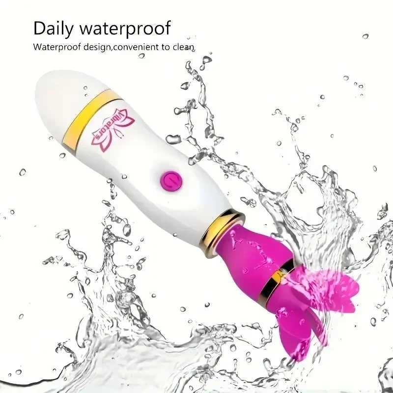 12 Speed Clitoral Stimulator 360 Degree Rotating Female Masturbator Tongue Vibrator AV StickXJ250218