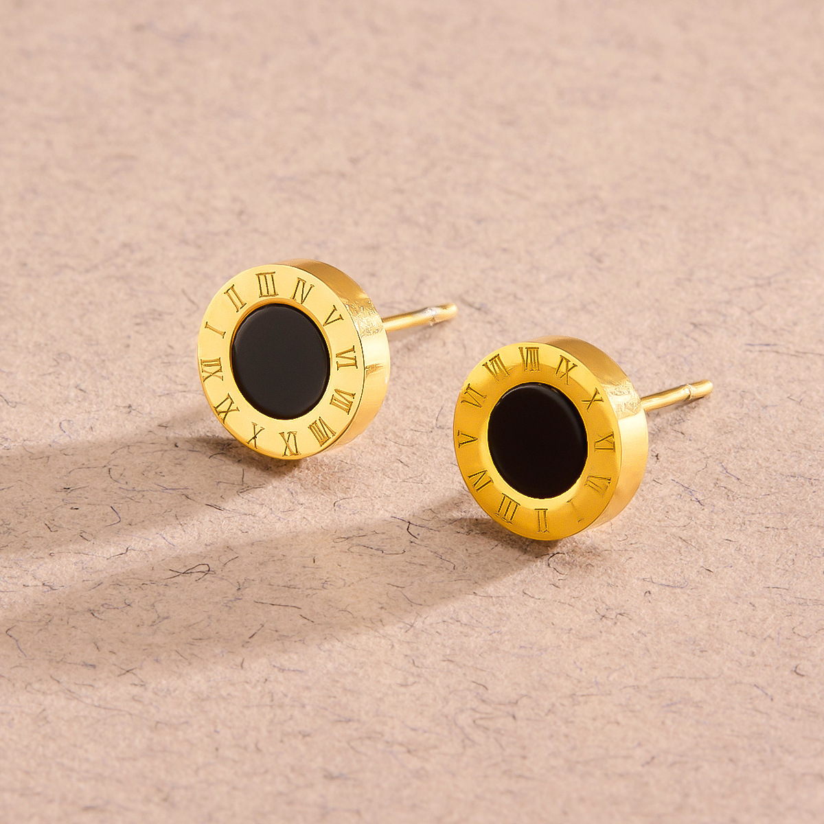 Stylish Stainless Steel Roman Numeral Stud Earrings for Men Women Minimalist Hypoallergenic Ideal Jewelry for Birthdays Wedding or Anniversaries