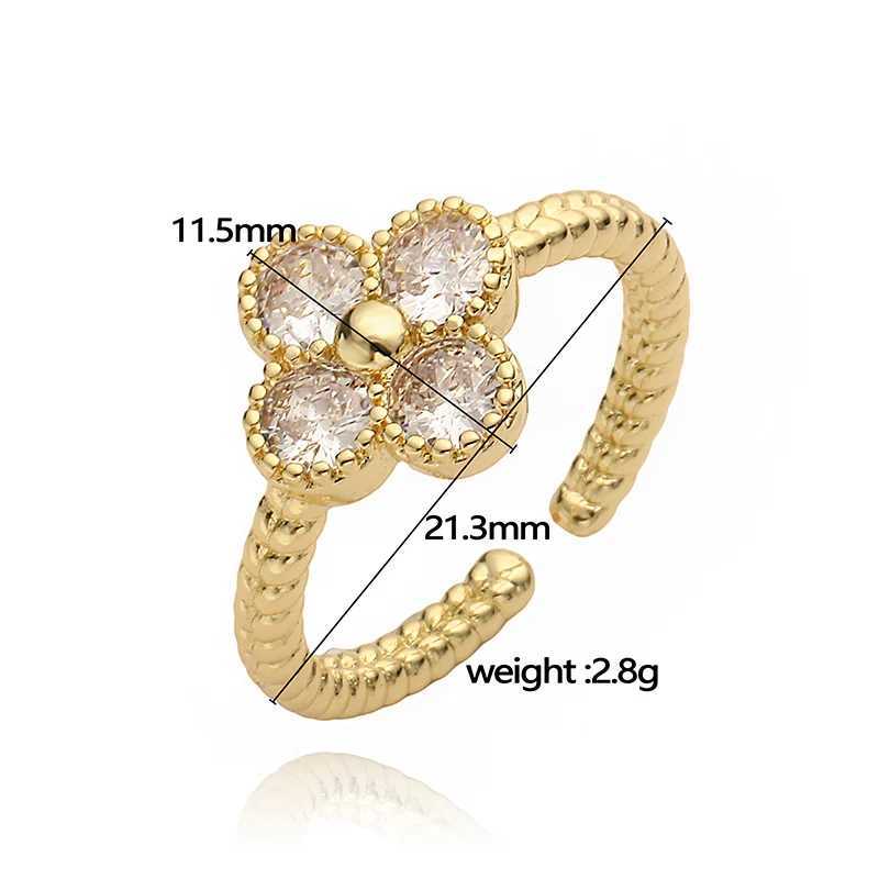 Cluster Rings Hexing high-quality twisted round mouth small flower wreath with multiple colors for women open adjustable sweet and romantic H250217