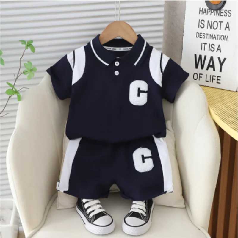 New Summer Baby Girl Clothes Suit Children Boys Fashion T-Shirt Shorts 2Pcs/Sets Toddler Casual Sports Costume Kids Tracksuits W250218