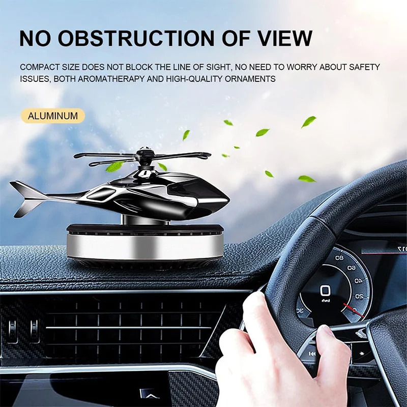 Helicopter Car Air Freshener Rotating Solar Car Freshener Airplane Car Fragrance 250214