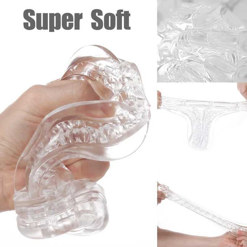 GALAKU Male Masturbator Soft Pussy Sex Toys Transparent Vagina Adult Endurance Exercise Sex Products Vacuum Pocket Cup For Men W250218