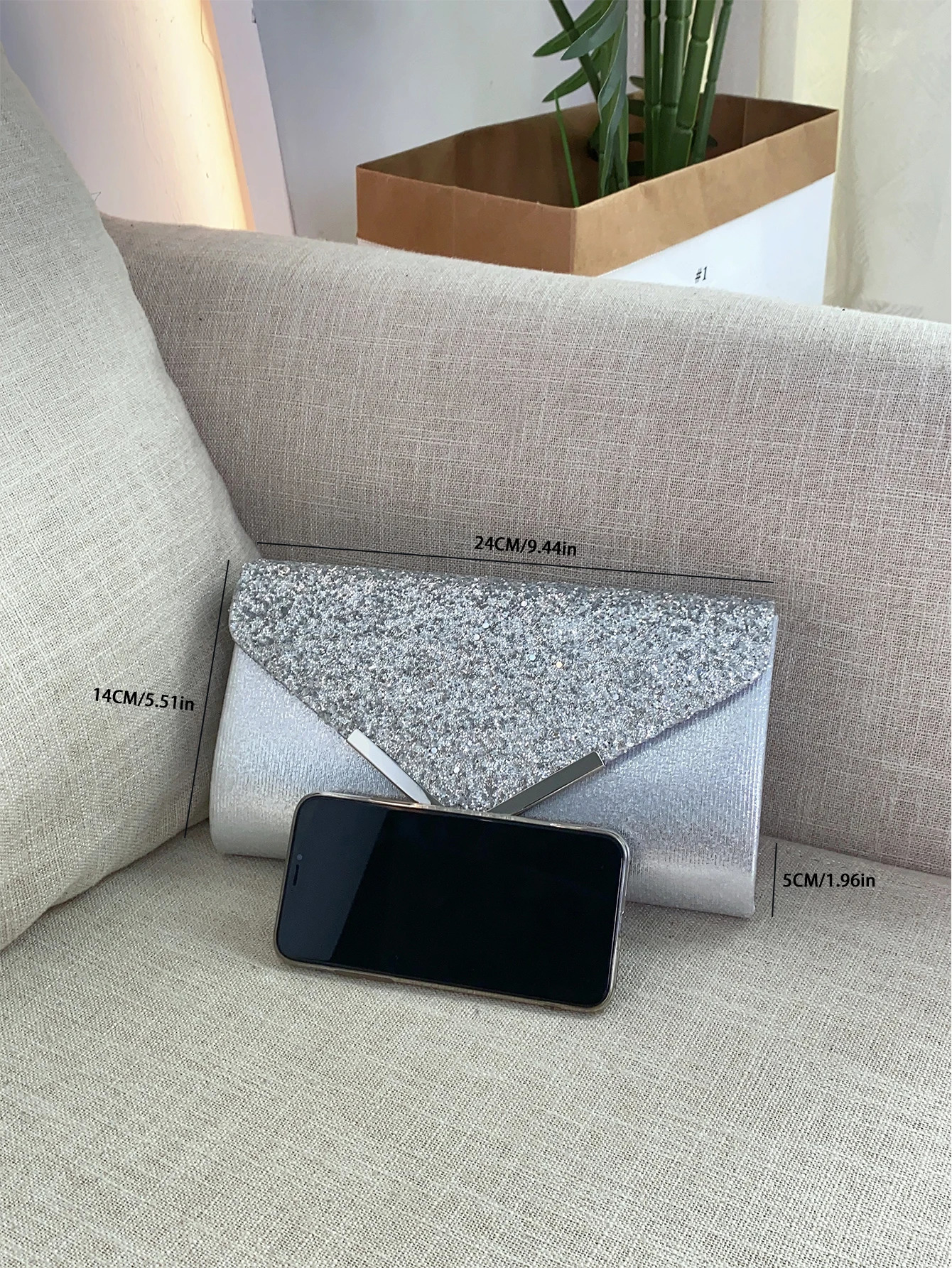 Sparkling elegant and fashionable envelope clutch bag party wedding handbag 250213Z