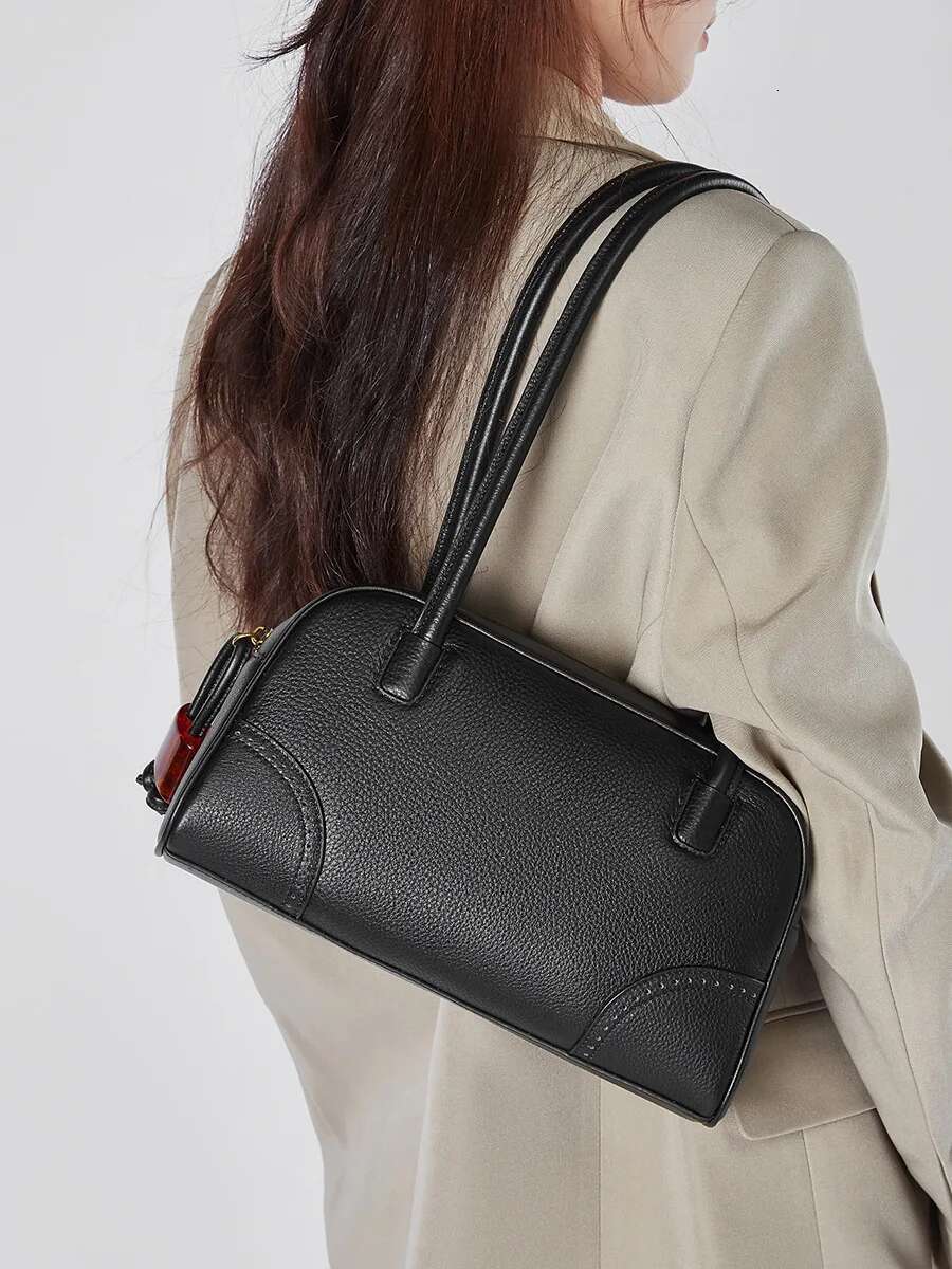 YANATARI Underarm Cowhide Genuine Leather Handbags Women Vintage Shoulder Female Korean Bag High Quality 2024