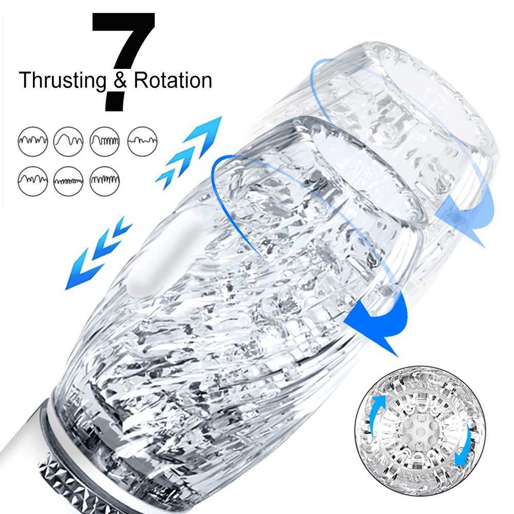 Typhoon- Automatic Male Masturbator Telescopic Rotation Vibration Vagina Masturbation Cup Sex Toys for Men Adult Goods W250218