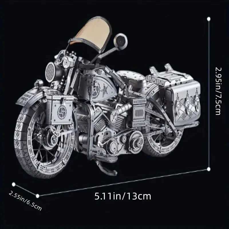 motorcycle 3D Metal Puzzle DIY Model Building Kit Adult Toys Birthday GiftT250218