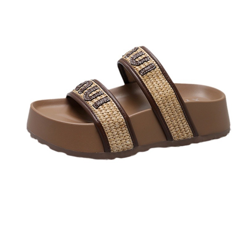 Free shipping designer Slippers flat sandals for women Slipper home Platform thick soled sandals sliders slide outdoor woman