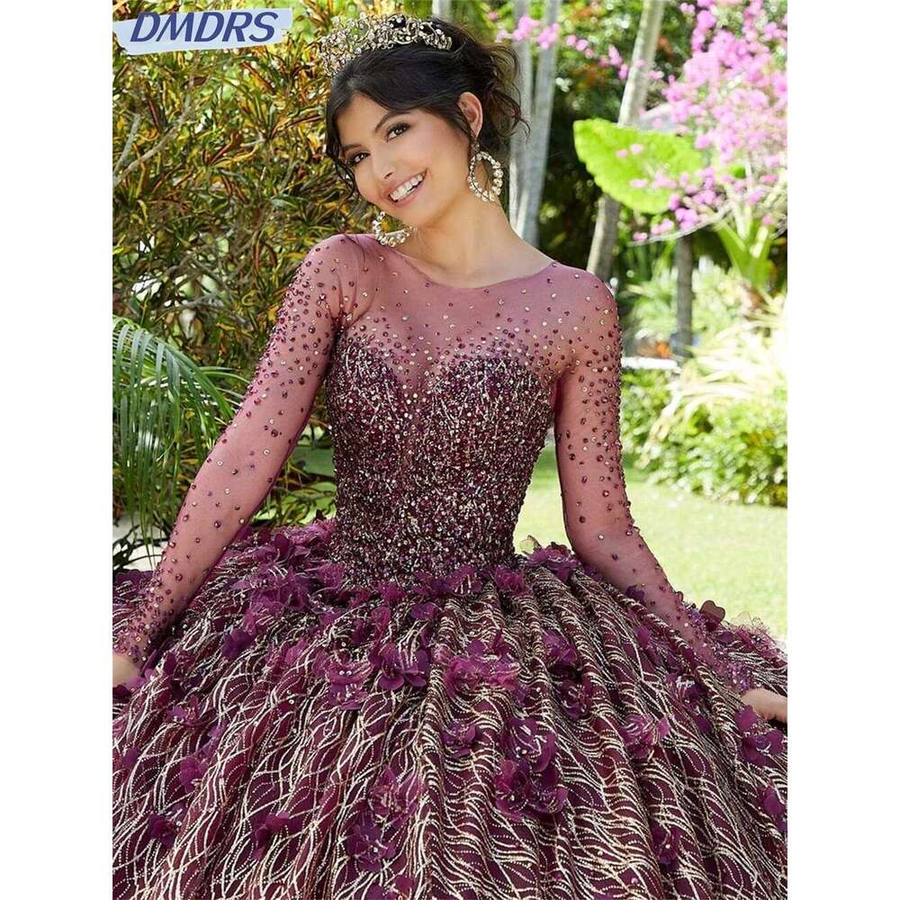 Long Shiny Sleeve A E Prom Dress Urious Beaded Evening Dresses Ful Or Length Gowns Vestidos De Novia vening es