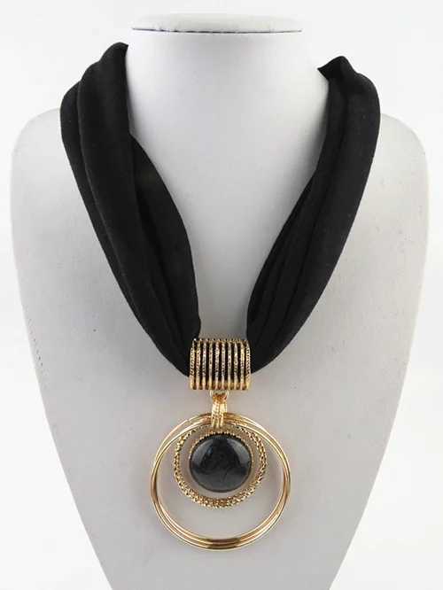 Classic Ladies Pendant Necklace Ring Scarf Making Diy Scarf Size 60cm*40cm Solid Simple Women Scarves Accories Wholesale W250218