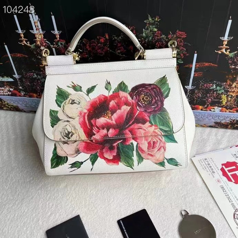 Designer Genuine Leather Printed High-End Women's Sicily Single Crossbody Carrying Fashionable Shoulder Bag