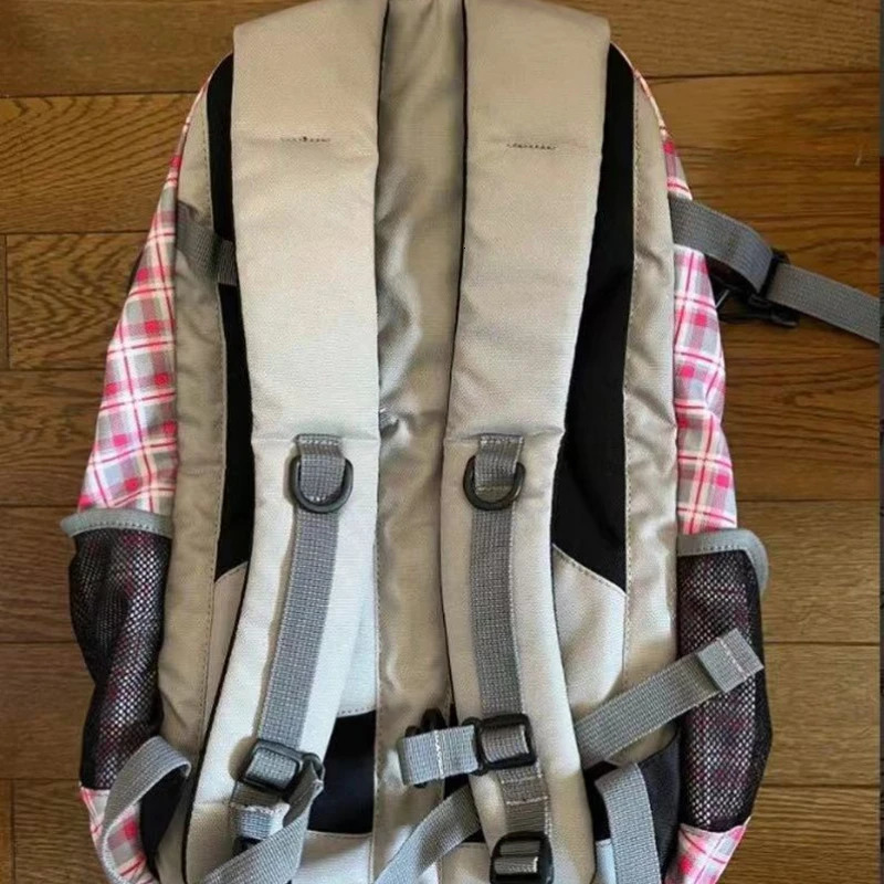 Patchwork Vintage Plaid Harajuku Backpack Fashion High-capacity Trendy Grunge Schoolbags Students Y2k Aesthetic Women Backpacks 250122