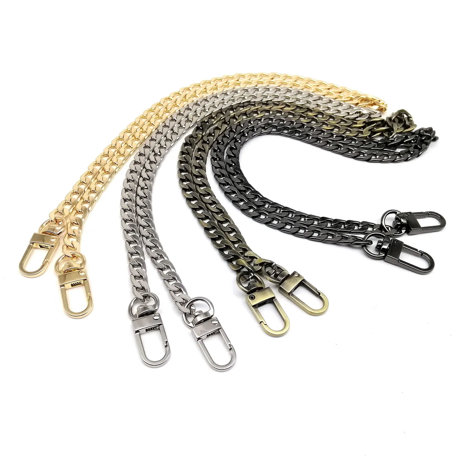 High quality 406080100120cm double button buckle clip handbag wallet chain leather bag with handle shoulder replacement DIY repair 250213