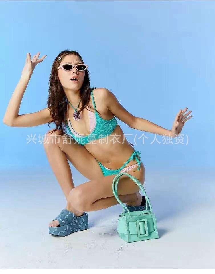 New Women's Split Bikini Four Piece Thai Instagram Style Sexy Swimsuit Hot Spring Pure Desire Bikini Designer Swimwear Triangl Bikini New Product